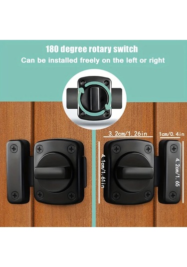 Dashanshop 1 Adet Hırsızlık Önleyici Paslanmaz Çelik Silvery Sürgü Kapı Kilit Mandalı