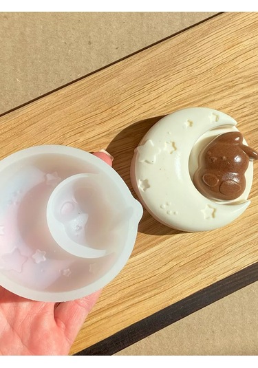 Shıne Luna Tavşan Şeklinde Silikon Puding Kalıbı 252530575 Beyaz