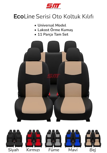 Ecoline Serisi Universal Oto Koltuk Kılıfı