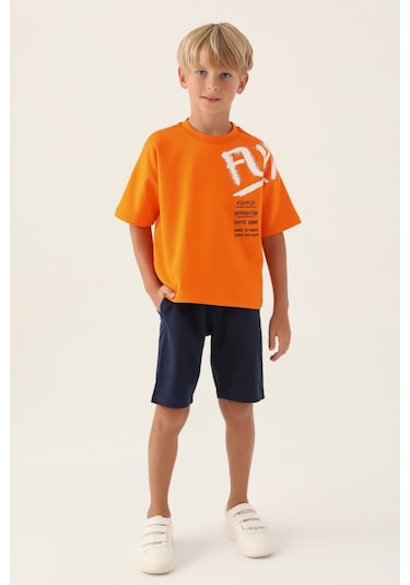Rolypoly Generation Turuncu Erkek Çocuk Bermuda Takım 5274-43336 Turuncu