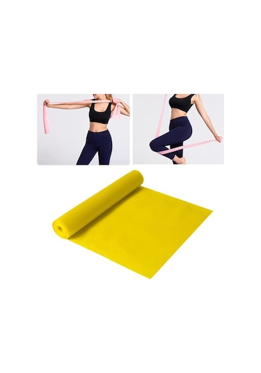 Pazly Sarı Sarı Jimnastik İçin Homyl Esneme Egzersiz Direnç Dans Bandı Fk Sarı