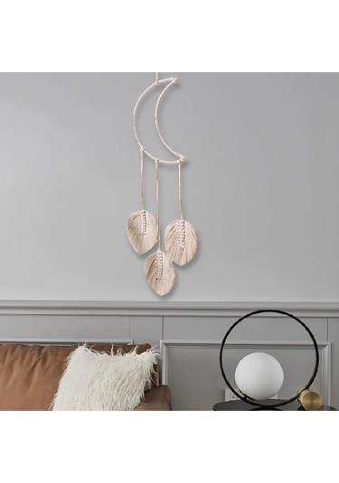 Homyl Şömine Için Bohem Makrome Duvar Asılı Goblen Ay