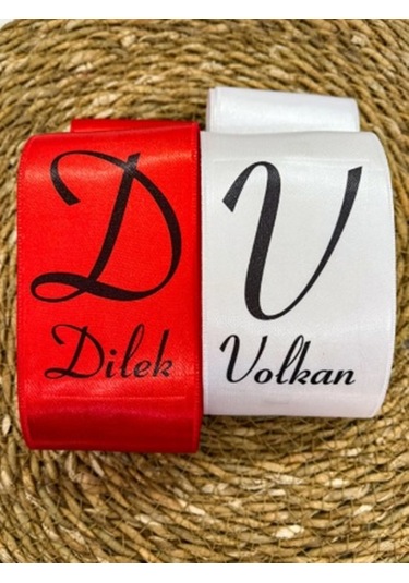 Gelin Damat Isimli Tören Takı Kurdelesi 2 Adet B-33