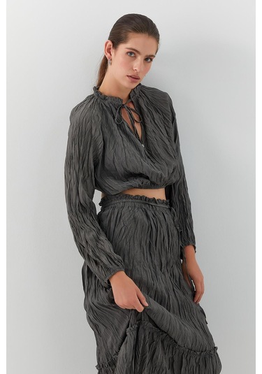 Kraş Dokulu Etek Takım Antrasit Antrasit