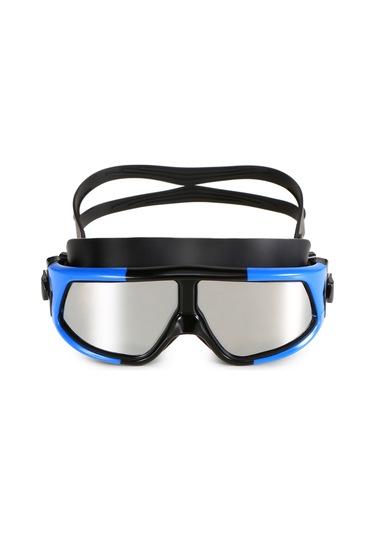 Geeksen Siyah-mavi Elektrokaplamalı Büyük Lenslü Y1 Yüzük Gözlüğü - Anti-parıltı, Su Geçirmez, Geniş Görüş Alani, Dayanıklı Pc Ve Silikon Malzemeyle Outdoor Dalış İçin Siyah - Mavi