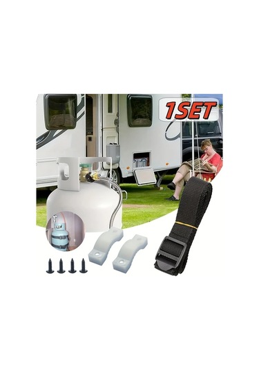 Dashanshop Ağır Hizmet Tank Bağlama Kelepçesi 1set Ayarlanabilir Sağlam Sabitleme Rv Tekne Kamyon