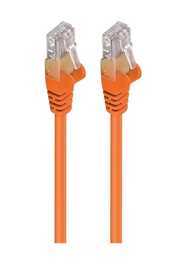 Cat6 Patch Kablo 2 Metre U/utp Lszh %100 Saf Bakır Cu/cu 1 Gigabit - Turuncu