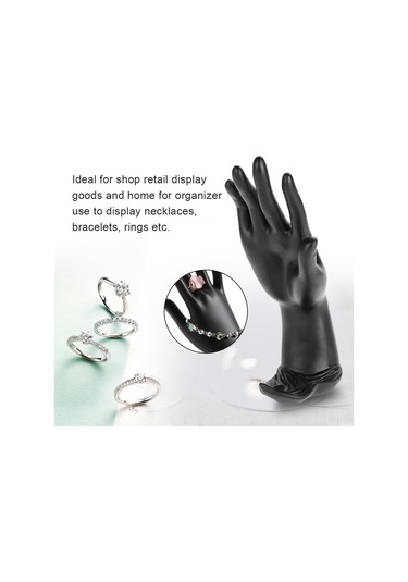 Springsun Siyah Reçine El Maneken, Pürüzlü Lotus Desenli, Takı Sergilama Ve Organize Etme İçin, Ev Ve Mağaza Kullanıma Uygun, 3d Etkili Çok Renkli