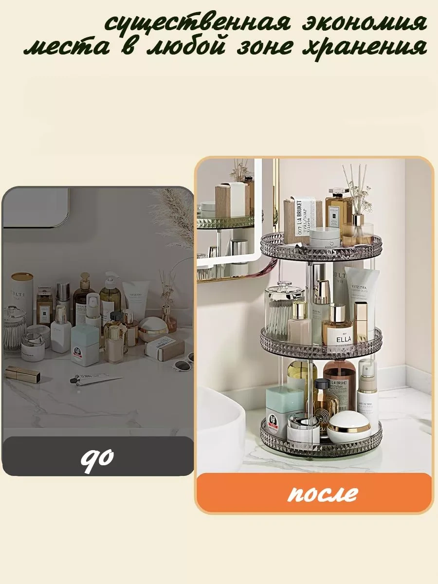 Online Select Kozmetik Ve Baharatlar İçin Döner Masaüstü Standı 223821795 Siyah