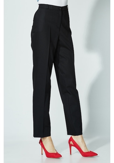Soralline Kadın Büyük Beden Pantalon 1660 Siyah