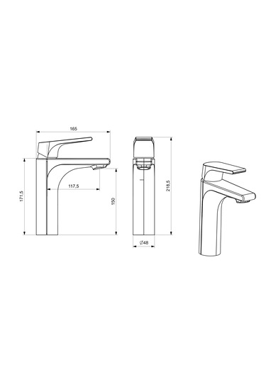 Stormm Lavabo Bataryası Orta Boy Krom
