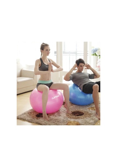 65 CM Pilates Topu Kalın Büyük Boy Pilates Topu Mor