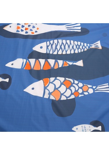 Neevoyu Deniz Kumaşı Balık Desenli 210t Polyester+tpu 1.4x2m L Boy Hafif Taşınabilir Çanta Dahil Çok Renkli