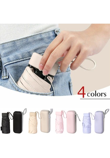 Katlanabilir Ultra Hafif Mini Şemsiye Siyah - Spot Satışlar Diğer