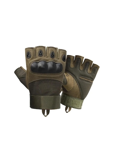 Yarım Parmak Cay225 M Beden Korumalı Taktik Eldiven Haki