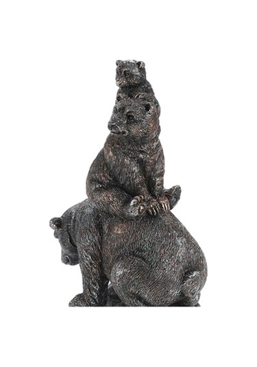 Lijinxu Siyah Ayı Heykelcik Ofis Ev Dekorasyon Çim Için Açık Dekor