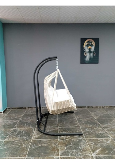 Istanbul Mob Luminea Home Çift Kişilik, Ip Örgü, Bahçe, Balkon, Ev Salıncağı, Krem Minderler Dahil Istanbul Mob Luminea Home Çift Kişilik, Ip Örgü, Bahçe, Balkon, Ev Salıncağı, Krem Minderler Dahil