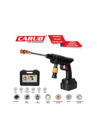 Şarjlı Ve Yüksek Basınçlı Oto Yıkama Ve Sulama Tabancası Br0922536