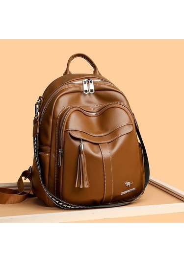 Fastbuy Kadın Sırt Çantası Kahverengi - Renkli Camel - Kahverengi