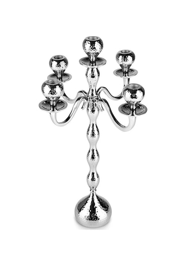 Karaca  Arlen 5'li Şamdan Silver 42x29 cm
