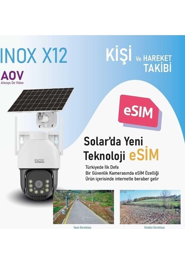 İnox X12 E-sim Solar Kamera 4mp-135675