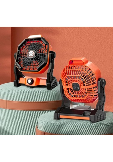 Mini Şarjlı Ledli Kare Fan Çok Renkli