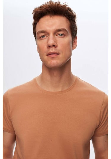 Ds Damat Regular Fit Vizon %100 Pamuk T-Shirt 4HC141996754M Vizon