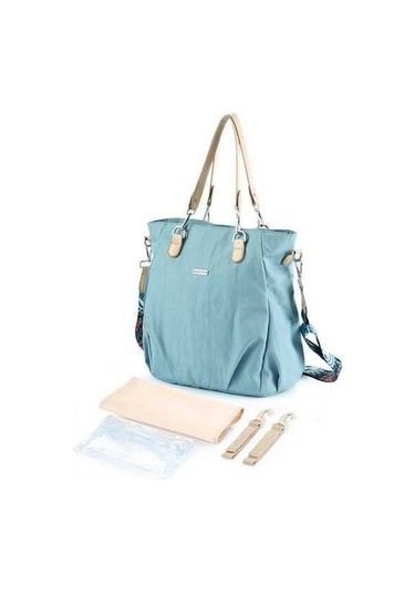 Ebitda Xindoker İnsular 10084 Çok Fonksiyonlu Su Geçirmez Bebek Çantası - 9 Cep Mavi, Hafif Ve Taşınabilir Mavi