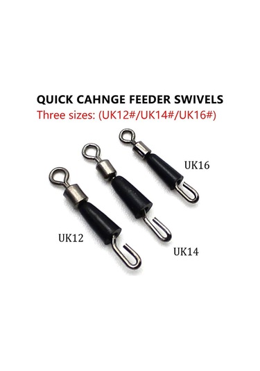 20 Adet Sazan Balıkçılık Hızlı Değişim Besleyici Döner Besleyici Döner Yapış Mücadele Konektörü - 17mm