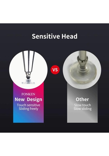 Fonken Evrensel Android Uyumlu Manyetik Dokunmatik Stylus Çizim Kalemi Siyah