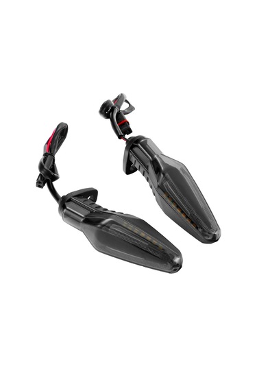 Bmw R1200 Motosiklet İçin 2 Adet Kc062 18leds Dönüş Sinyali Işığı Şeffaf Siyah