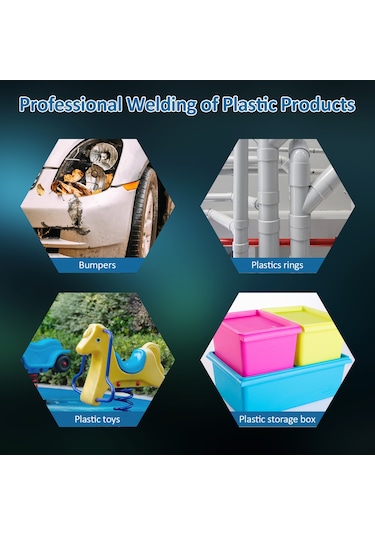 Yifomall Plastik Kaynak Makinesi - 4 Çeşit Çivi İle Profesyonel Otomotiv Tamir Seti 220v, Led Aydınlatmalı