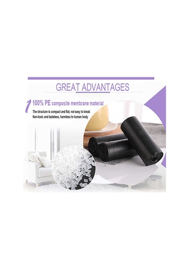 Monyee 20 Adet Siyah Kalın Pe Çöp Poşeti - 50x45cm Büyük Kapasiteli, İğneleme Dayanıklı Mutfak Ve Ev Çöpü İçin