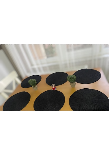 Kordon İpten Siyah 6lı Supla Takımı Siyah