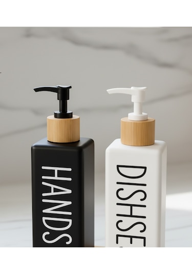 Kapris Dmr-8889 2li Bambu Tabaklı Kare Cam Sabunluk Renkli