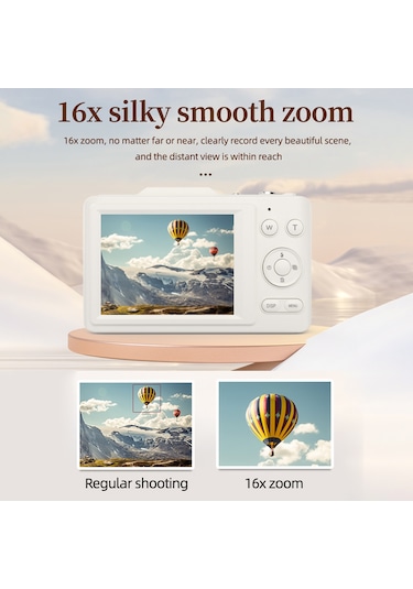 4k Dijital Kamera Taşınabilir 48 MP 2.8" Ips Ekran Titreşim Önleyici 16x Zoom