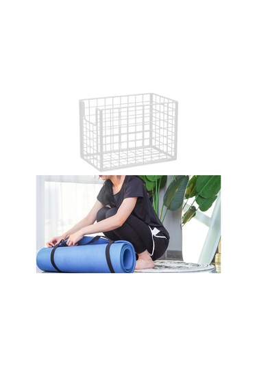 Suntek Yoga Matı Saklama Sepeti Banyo Yurt Odası İçin Sağlam Beyaz