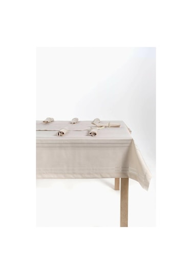 Atak Carmen 12 Kişilik Masa Örtüsü Yemek Sunum Takımı 26 Parça Bej