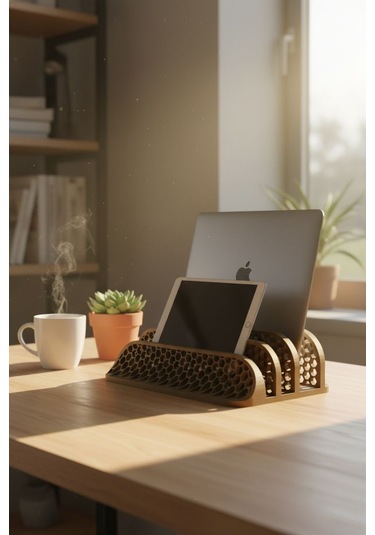 Laptop Ve Tablet Standı Kahverengi