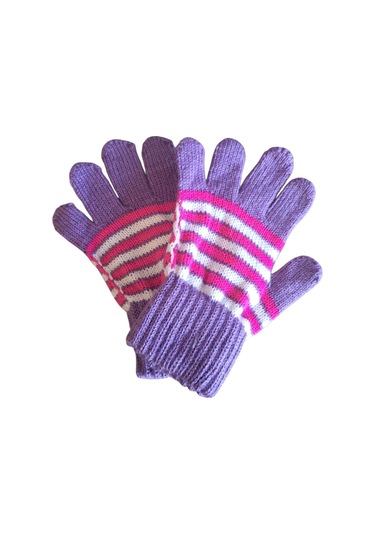 Kız Çocuk Eldiven Mor 4-8 Yaş Mor