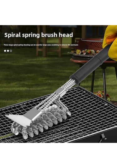 Youtek 3 Satırlı Çelik Fırça + Paletli, Tencere Tabanı Ve Mangal Ağı Temizliği, Ev Ofis Mutfak Temizlik Aracı Diğer