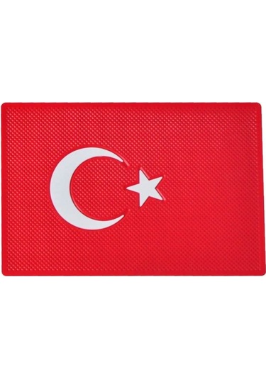 Türk Bayrağı Kaydırmaz Ped Oto Araç İçi Torpido Üstü Pad