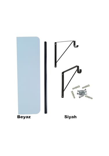 Depolife Duvar Rafı Fortmanto Elbise Askılık Montajlı Askılık Demiri