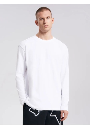 Tvoe Pamuklu Klasik Uzun Kollu Uzun Kollu Tişört 249007435 Beyaz