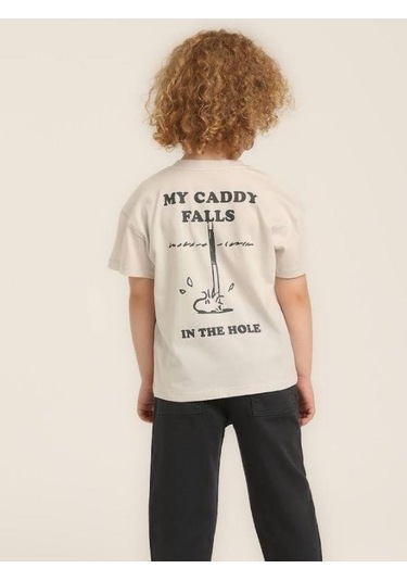 Jack Lions Erkek Bebek Pamuklu Snoopy Baskılı Tshirt-15640 Ekru
