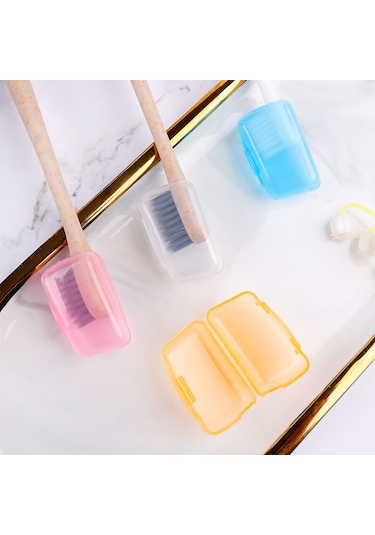 5/50 Adet Taşınabilir Diş Fırçası Başı Kapakları Seyahat Kamp Toz Geçirmez Diş Fırçası Kapağı Durumda Ev Banyo Aksesuarı