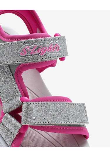 Skechers Sola Glow Sandal Büyük Kız Çocuk Gri Işıklı Sandalet 303024l Slhp Gri