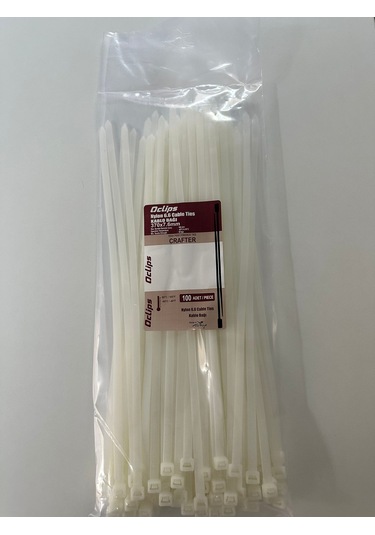 370 X 7,6 Kablo Bağı 100 Adet Beyaz