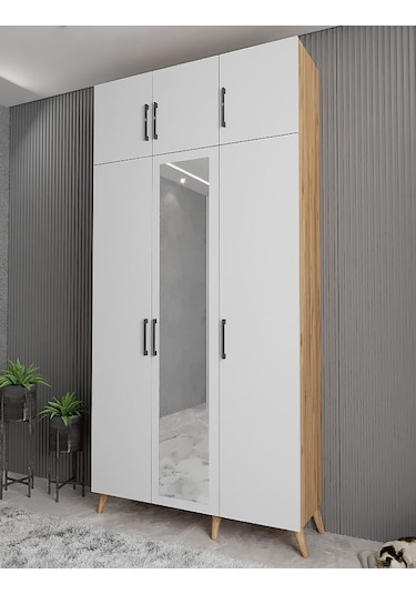 Açelya Portmanto Vestiyer Çam Beyaz 135 cmM5