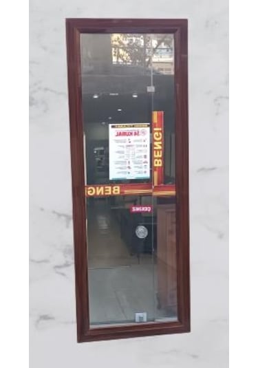 Boy Ayna MDF Çerçeve 1 Sınıf Ayna Parlak Ceviz Boya El yapımı ceviz
